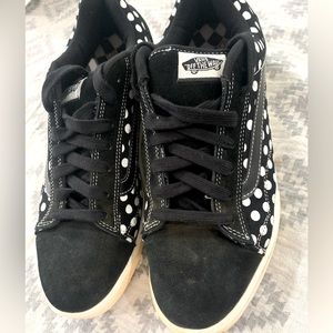 VANS- No Skool Dustin Doolin black/white polka dots shoes, men’s size 11